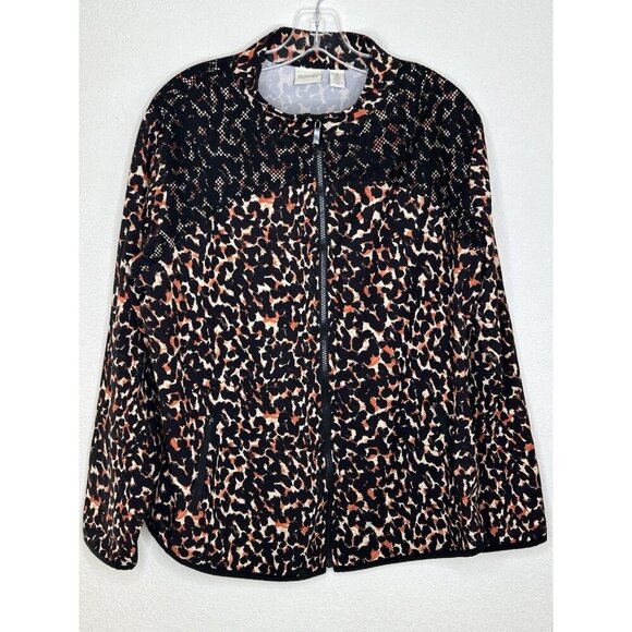 Zenergy Chicos 3 US XL16 Jacket Neema Animal Print Mesh Golf Stretch Lightweight - Picture 1 of 15